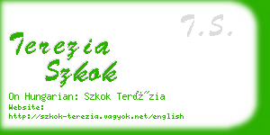 terezia szkok business card